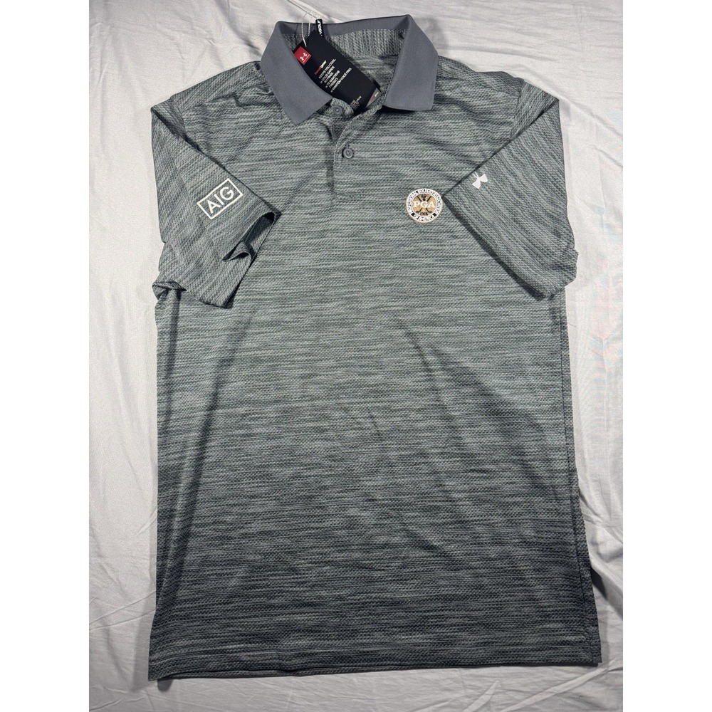 Under Armour Men's Grey PGA Short Sleeve Performance Polo Size Small NWT